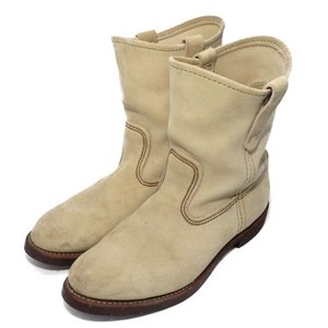 8184 PECOS BOOTS ペコスブーツ  ベージュ ラフアウト US8E