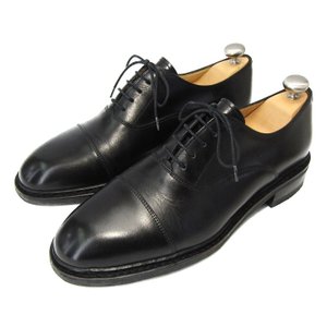 良品 Paraboot パラブーツ ストレートチップ MONTAIGNE 920112 内羽根 ACTIV デュプイ LIS NOIR 黒 カーフ UK7 箱付キャップトゥ シューズ 中古 10004098