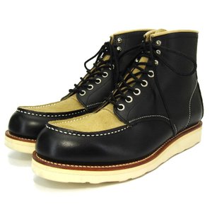 MOC TOE WORK BOOTS CLG-AC015-001 モックトゥ コンビ 黒 ベージュ US9 27cm 箱付ブーツ