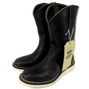 WESTERN ROPER BOOTS L12W4-8058 ステアハイド ローパー ペコス 黒 8.5 箱付ブーツ