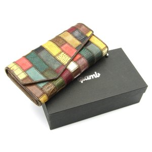 長財布 GAUDY LONG WALLET ガウディ GC13SP フラップ パッチワーク マルチ レザー 革