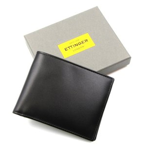 二つ折り財布 ST141JR BILLFOLD3C/C&COIN PURSE カーフ BK/PP レザー