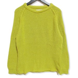 nanamica SUJS867 18SS  Crew Neck Sweater 無地 クールマックス 黄色 XS メンズ