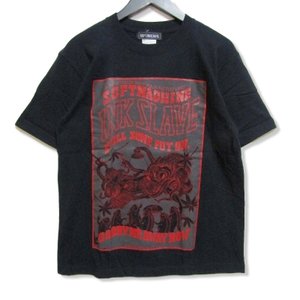 半袖Tシャツ プリント INK SLAVE ロゴ クルーネック 黒 M メンズ