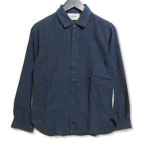 長袖シャツ 14159 スナップボタン コンフォートシャツ ネイビー 紺 XS メンズ
