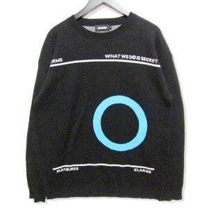 X-LARGE × Pleasures SECRET KNIT LONG SLEEVE 1183311 THE GERMS 黒 M メンズ