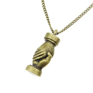 HANDSHAKE ANTIQUE NECKLACE シェイクハンド ブラス トップ BRASS 真鍮