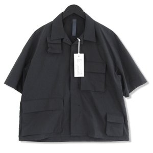 
SHINYA KOZUKA Tactical Shirt オープンカラー ワイド 2019SS ブラック  ビッグシルエット メンズ