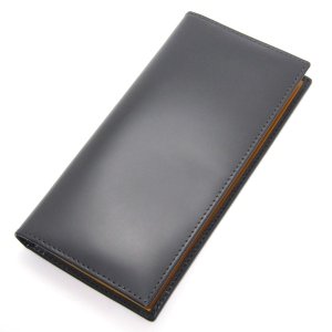 長財布 BH953AJR LONG WALLET WITH ZIP ブライドル ロングウォレット グレー イエロー 