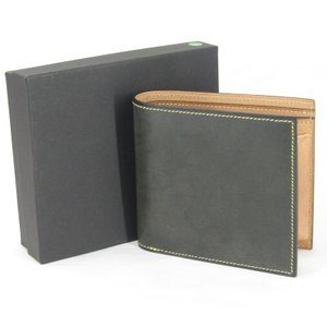 二つ折り財布 ブライドル グリーン 緑 レザー ウォレット