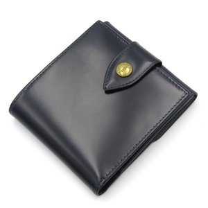 三つ折り財布 BH951AJR BILLFOLD 10C/C & COIN PURSE ブライドル ネイビー×イエロー