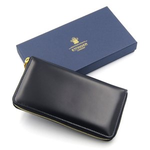 長財布 BH2051EJR ROUND ZIP PURSE ブライドル ラウンドファスナー/ NV/YL レザー