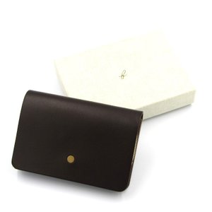 二つ折り財布 flp-21 Hand Wallet Liscio Leather ハンドウォレット リスシオ ブラウン