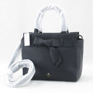 未使用 LANVIN en Bleu アデール 2WAYバッグ ショルダーバッグ 黒 レザー