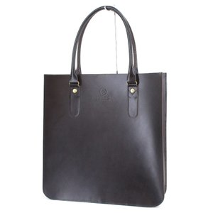 2 HANDLE TOTE BAG 01-6087 ブライドルレザー 01/6087 縦長式 英国製 ダークブラウン