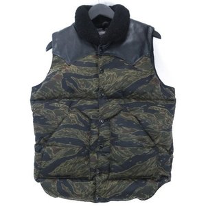 ROCKY MOUNTAIN × HYSTERIC GLAMOUR ダウンベスト タイガーカモ オリーブ 38