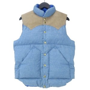 ROCKY MOUNTAIN × WAREHOUSE ウェアハウス ダウンベスト デニム 青 36