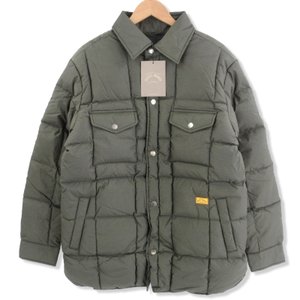 ダウンシャツ ジャケット QUILTED DOWN キルト コラボ カーキ L メンズ 中古