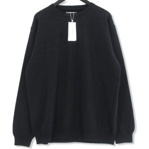 未使用 nanamica 7G Crew Neck Sweate SUJS112 黒 L タグ付き メンズ