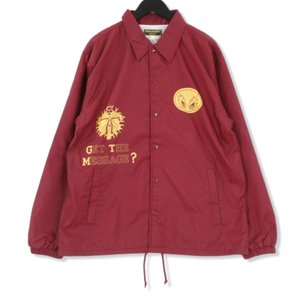 コーチジャケット GET THE MESSAGE COACH JACKET NJ1926 バーガンディ L