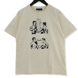 半袖Tシャツ NT1917 One! Two! プリントTee ベージュ M タグ付き メンズ