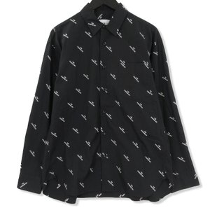 長袖シャツ W-000-5002 ブラック  2 メンズ