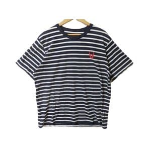 半袖Tシャツ ボーダー スカル 紺 XXL メンズ