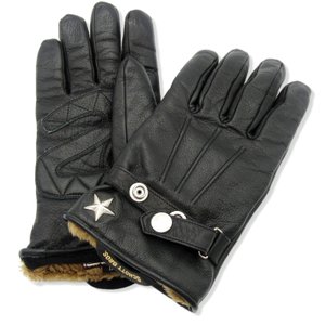 WINTER GLOVE レザーグローブ ワンスター ウインターグローブ ブラック 黒 L メンズ 小物