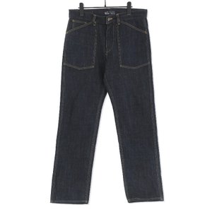 良品 SMITH PANTS BAKER PANTS 無地 ストリート デニムパンツ インディゴ L メンズ