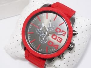 DZ-4289 クロノグラフ RED レッド 腕時計 ビッグフェイス