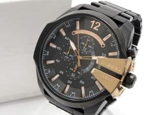 DZ-4309 クロノグラフ ブラック 黒 腕時計 メガチーフ