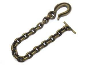 LARGE HOOK WALLET CHAIN BRASS