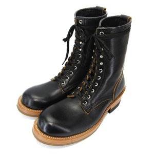 STEERHIDE LACE-UP BOOTS AD-S-02 ステアハイド 福禄寿 黒 US8 26cm 箱付ブーツ