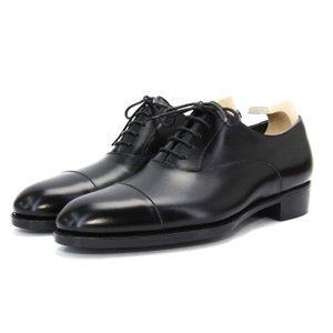 キャップトゥ OXFORD カーフ ストレートチップ ブラック 黒