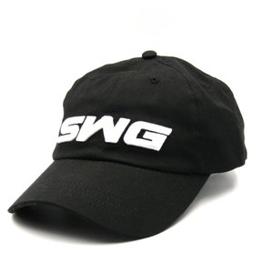 美品  SWG EMBROIDERY CAP ロゴ刺繍 6PANEL CAP 黒 キャップメンズ