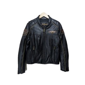 110周年 シングルライダース S レザージャケット 黒 牛革 ライダースジャケット