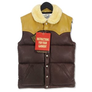 MOUTON COLLAR LEATHER DOWN VEST MJ16153 