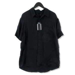 良品 半袖シャツ MH7167-68BLK SHORT SLEEVE SHIRT レーヨン 黒 M タグ付き メンズ