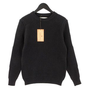 PADDED WAFFLE KNIT コットン ニット AD-KN-02 黒 ブラック 38 タグ付き メンズ