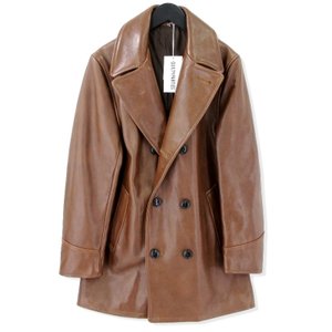 LEATHER DOUBLE BREASTED COAT 18FW-WMO-CO07 