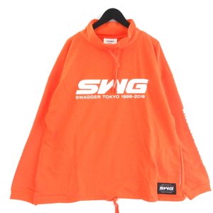 良品 スウェット プリント SWAGGER TOKYO 1999-2019 オレンジ XL メンズ