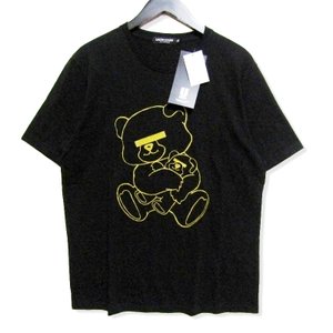 半袖Tシャツ UBEAR ラメ UCR9802 目隠しベアー ブラック 黒 XL タグ付き メンズ