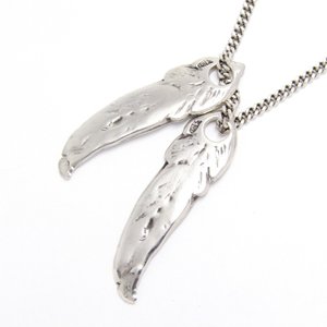 Two Feather Silver Necklace 
2フェザー シルバー ペンダント