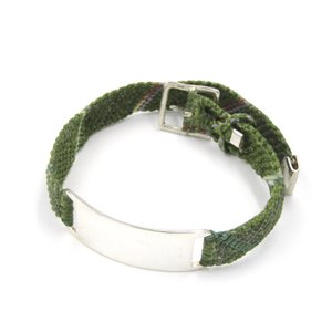 HAND WOVEN ID BRACELET
 シルバー925 ID プレート 