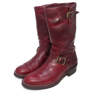 エンジニアブーツ 69-2216 RATIGO カウハイド WINE RED US9 27cm 箱付ブーツ 中古