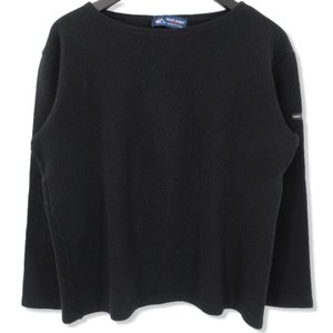 DOUBLEFACE SWEATER SOLID ニット ボートネック 黒 36 メンズ