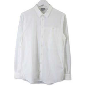 長袖シャツ Ms Longsleeve Shirt ストレッチ ポケット 白 XS メンズ