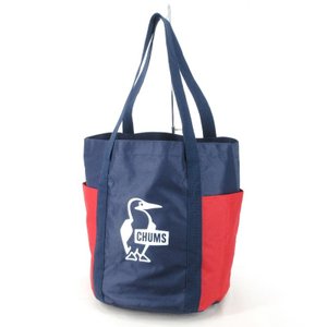 美品トートバッグ バケツ型 ロゴ ムック本 付録 紺 赤 バッグ 鞄