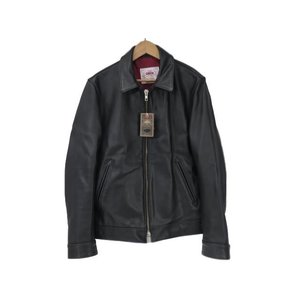 未使用 AVIATION JACKET レザージャケット 牛革 シングルライダース 黒 38 メンズ