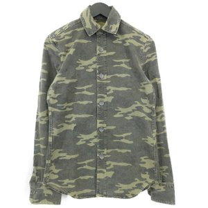 長袖ミリタリーシャツ army camo shirts s029 迷彩 S メンズ